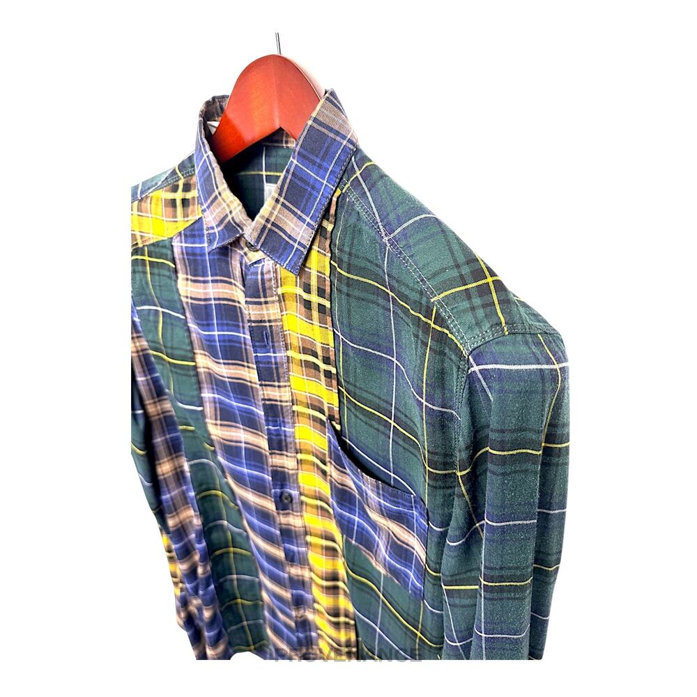 🔴 Lanvin Patchwork Flannel Shirt - Multicolor Pl… - image 3